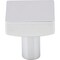 Jeffrey Alexander 1-1/8" Overall Length Polished Chrome Square Dominique Cabinet Knob 845PC - alternate 2